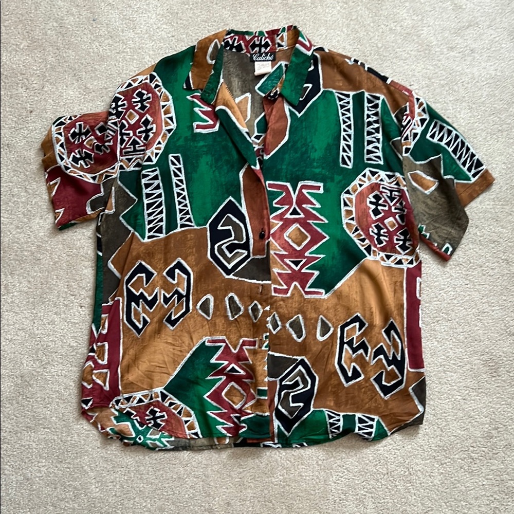Colorful Patterned Vintage Shirt